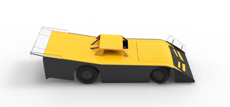 Vintage Dirt late model Race car V5 while turning Scale 1:25 - Model preview 23