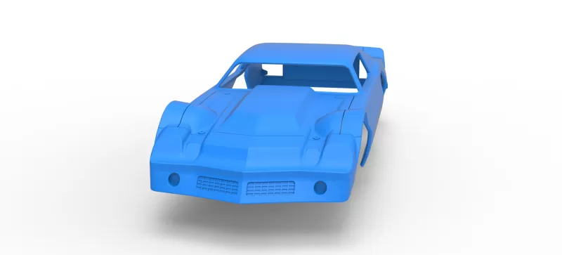 Shell of Vintage Dirt late model Race car Version 2 Scale 1:25 - Model preview 4