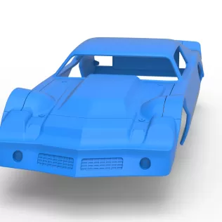 Shell of Vintage Dirt late model Race car Version 2 Scale 1:25 - Model thumbnail 4