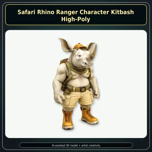 Anthro Animal Character Collection – Adventure Mascot Kitbash - Model preview 14