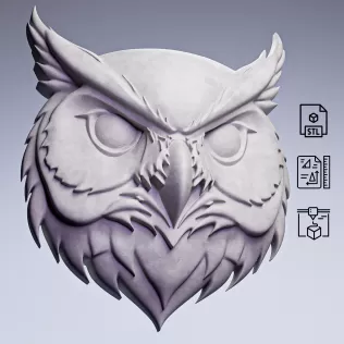 Owl Mask Relief #RoZ - Model thumbnail 3