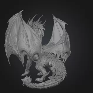 Emerald Crown Dragon STL File for 3D Print - Model thumbnail 12