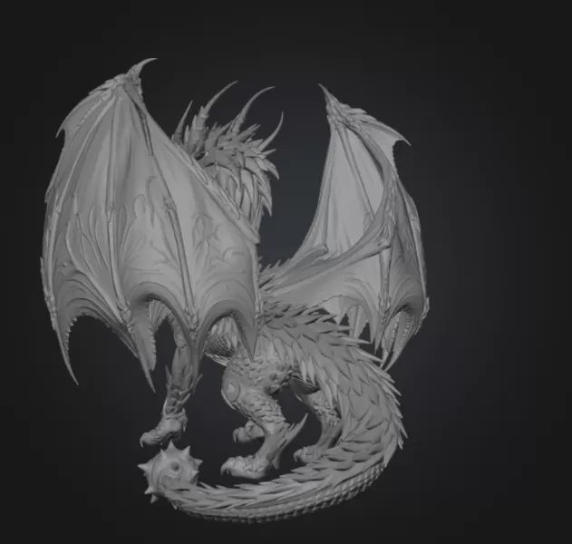 Emerald Crown Dragon STL File for 3D Print - Model preview 12