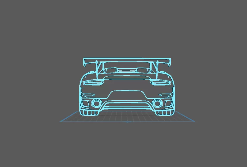 Porsche - 911 GT2 RS Wall Art - Model preview 2
