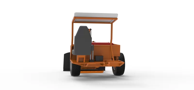 Garden Tractor pulling sled Scale 1:25 - Model preview 15