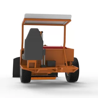 Garden Tractor pulling sled Scale 1:25 - Model thumbnail 15