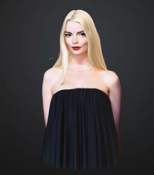 Anya Taylor-Joy 3D Bust Print - Model preview 1