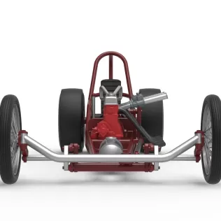 Vintage Front engine dragster Base Version 6 Scale 1:25 - Model thumbnail 7