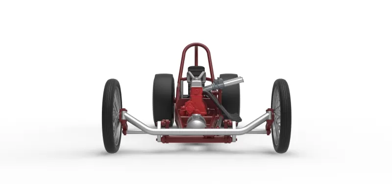 Vintage Front engine dragster Base Version 6 Scale 1:25 - Model preview 7