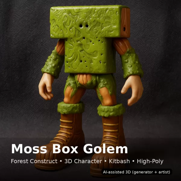 Woodland Gnome Collection (10 High-Poly Kitbash Characters) - Model preview 8