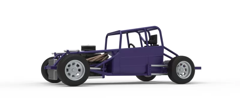 Canadian vintage modified stock car Base Scale 1:25 - Model preview 2