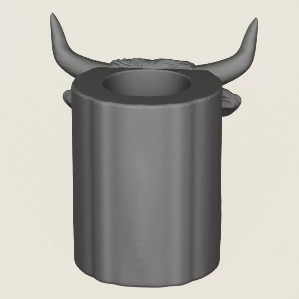Indian Bull Print Ready 3D Model - Model preview 6