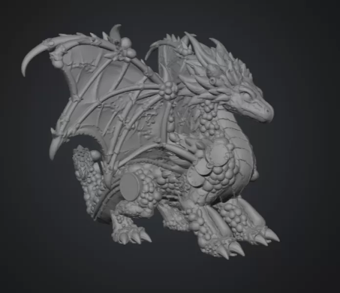 Fruit Harvest Dragon STL File for 3D Print - Model preview 12