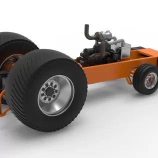 Pro Stock Pulling Tractor Base Version 2 Scale 1:25 - Model thumbnail 14