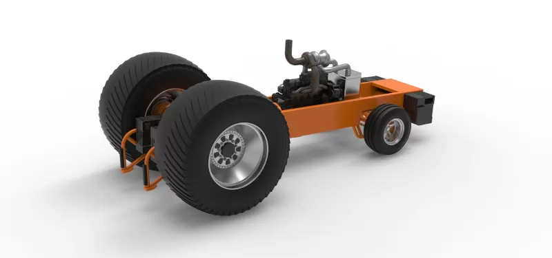 Pro Stock Pulling Tractor Base Version 2 Scale 1:25 - Model preview 14
