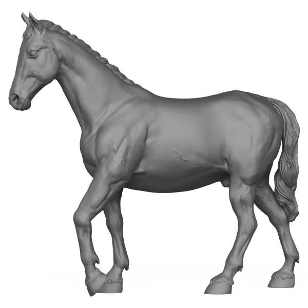 3D Printable Horse Standing Pose - Model preview 1