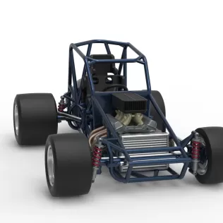 Sprint car Base Version 2 Scale 1:25 - Model thumbnail 26