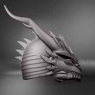 Dragon Warrior Helmet - Model thumbnail 3