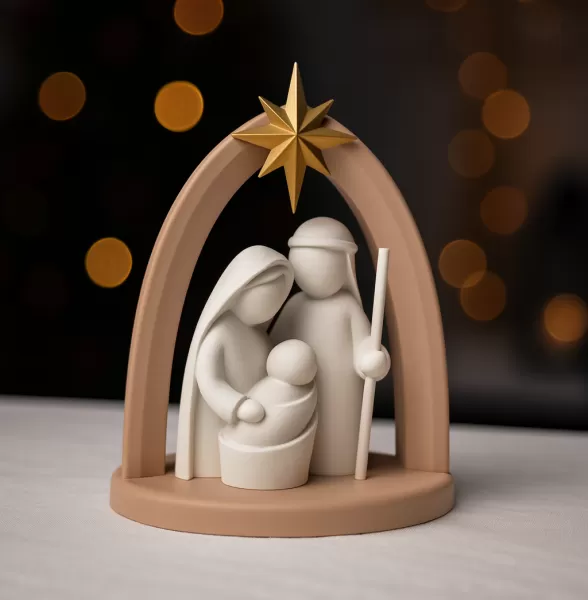 Modern Nativity Scene | Holy Family Christmas Decor | Minimal - Model preview 1