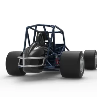 Sprint car Base Version 2 Scale 1:25 - Model thumbnail 19