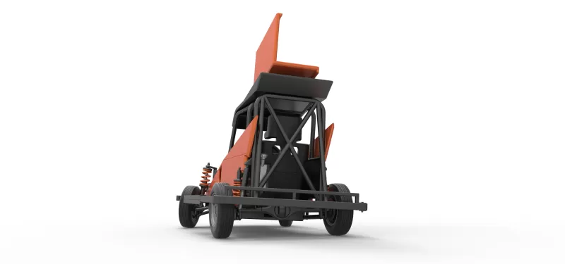 New Zealand Ministock car while turning Version 2 Scale 1 to 25 - Model preview 15