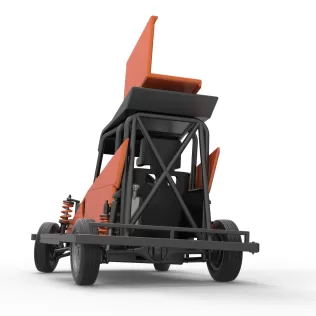 New Zealand Ministock car while turning Version 2 Scale 1 to 25 - Model thumbnail 15