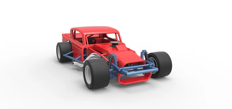Vintage Asphalt Modified stock car V9 Scale 1:25 - Model preview 26