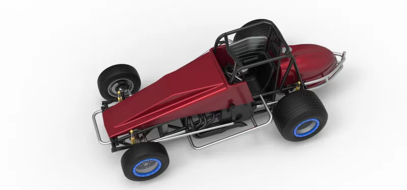 Vintage Dirt Silver Crown Car Scale 1:25 - Model preview 4
