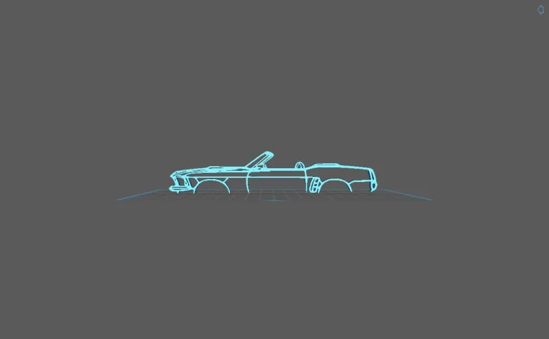Ford - Mustang 351 V8 1969 Wall Art - Model preview 1