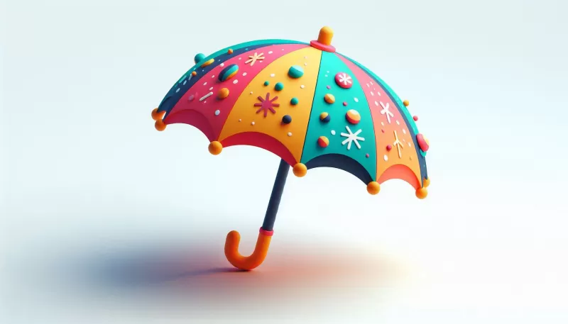 3D Printable Umbrella Model STL - Model preview 1