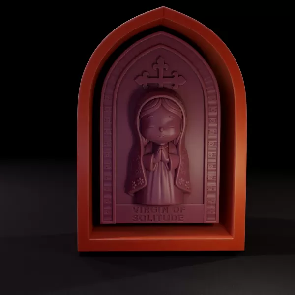Virgin of Solitude - 3D PRINTABLE MODEL - Model preview 5