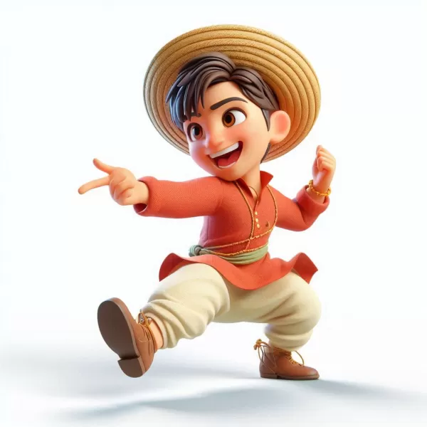 Desi Boy Dancing 3D Model - Model preview 1