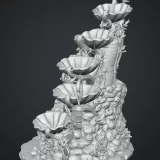 Enchanted Shipwreck Shell Bowl Organizer STL File for 3D Print - Model thumbnail 14