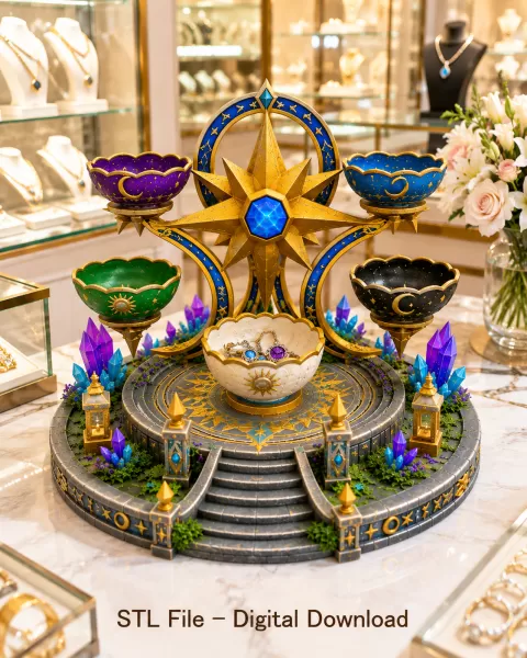 Astral Constellation Offering Sanctuary STL File for 3D Print - Model preview 2