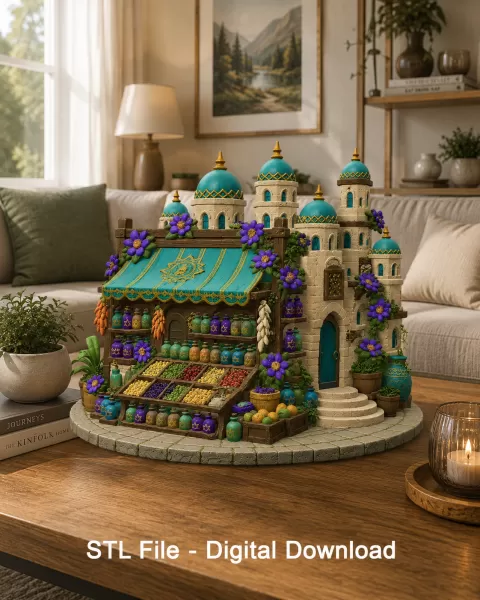 Sultan's Spice & Potion Bazaar STL File for 3D Print - Model preview 1