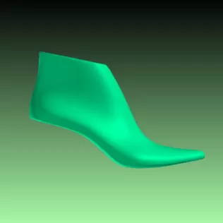 Women's Pointed Toe Pump Shoe Last 3D Model STL Printable High H - Model thumbnail 2