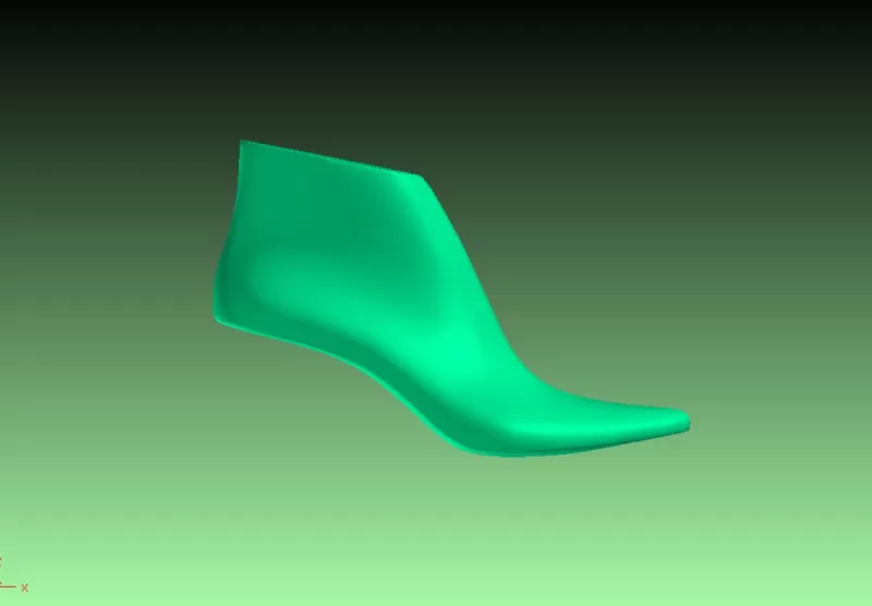 Women's Pointed Toe Pump Shoe Last 3D Model STL Printable High H - Model preview 2