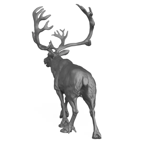 3D Printable Reindeer Statue - Model preview 4