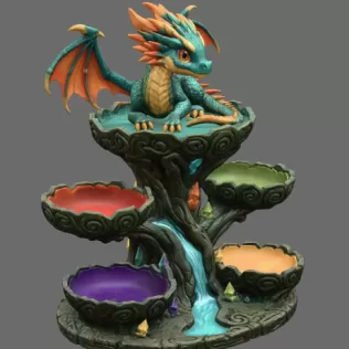 Baby Dragon Organizer Tree STL File for 3D Print - Model thumbnail 12