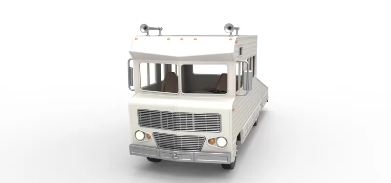 Vintage Transporter truck for Race car Version 7 Scale 1:25 - Model preview 13