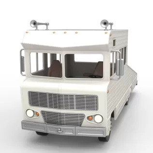 Vintage Transporter truck for Race car Version 7 Scale 1:25 - Model thumbnail 13