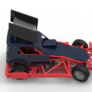 New Zealand Superstock car while turning Version 5 Scale 1:25 - Model thumbnail 23