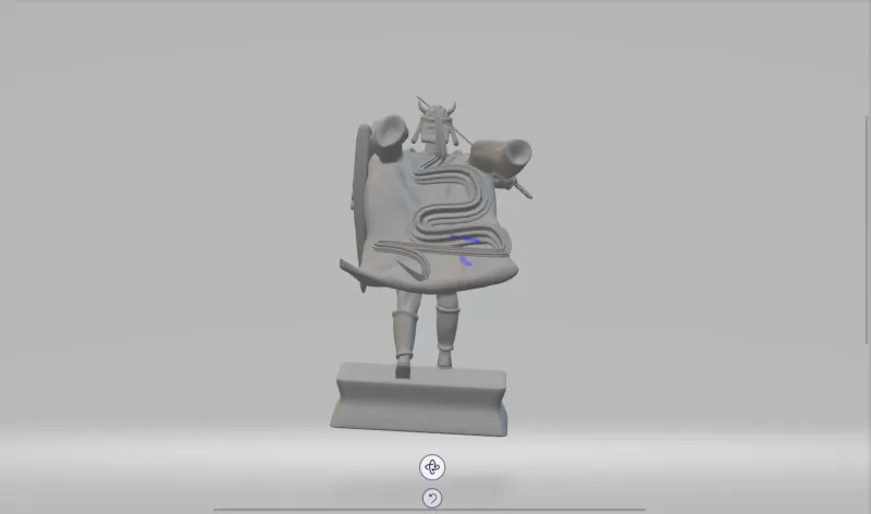 Samurai warrior board game figurine - Model preview 4