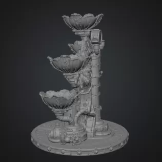 Steampunk Lotus Jewelry Organizer STL File for 3D Print - Model thumbnail 16