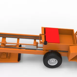 Garden Tractor pulling sled Scale 1:25 - Model thumbnail 10