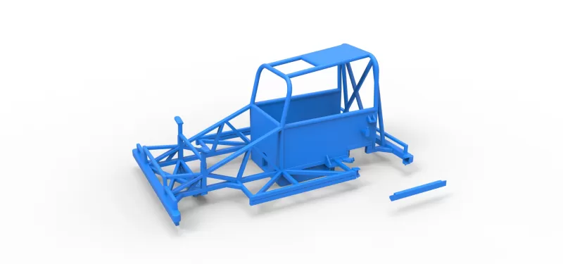 Frame of New Zealand Ministock car Scale 1:25 - Model preview 13