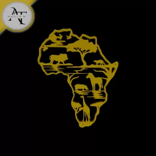 Africa - Silhouette - 2D Wall Art Decor