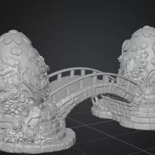 Eggbridge – Fantasy Easter Egg Bridge | 3D Printable - Model thumbnail 10