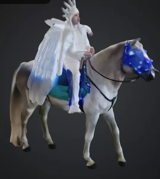 Frau auf pferd - Model preview 3