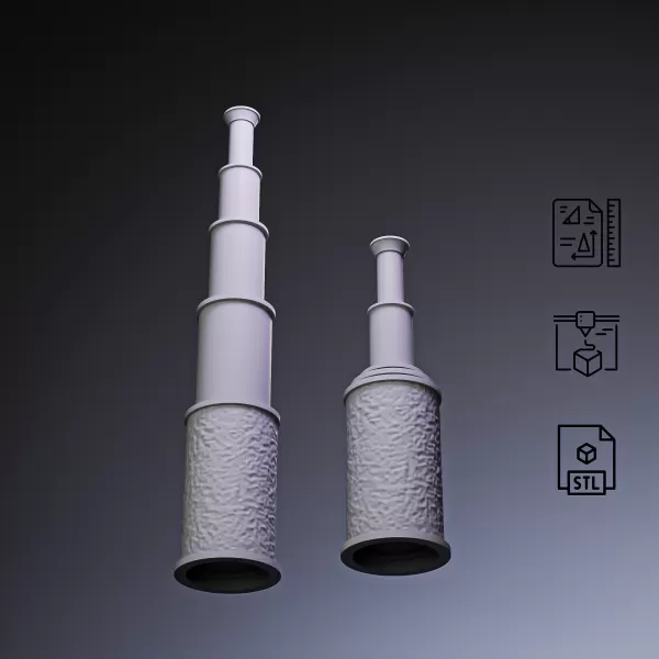 Pirate Spyglass Telescope #RoZ - Model preview 1